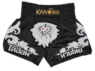 Kanong Custom Black Lion Muay Thai Shorts : KNSCUST-1189